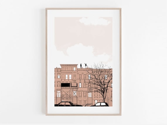 Waiting For Summer Minimalist City Rooftop Art Print