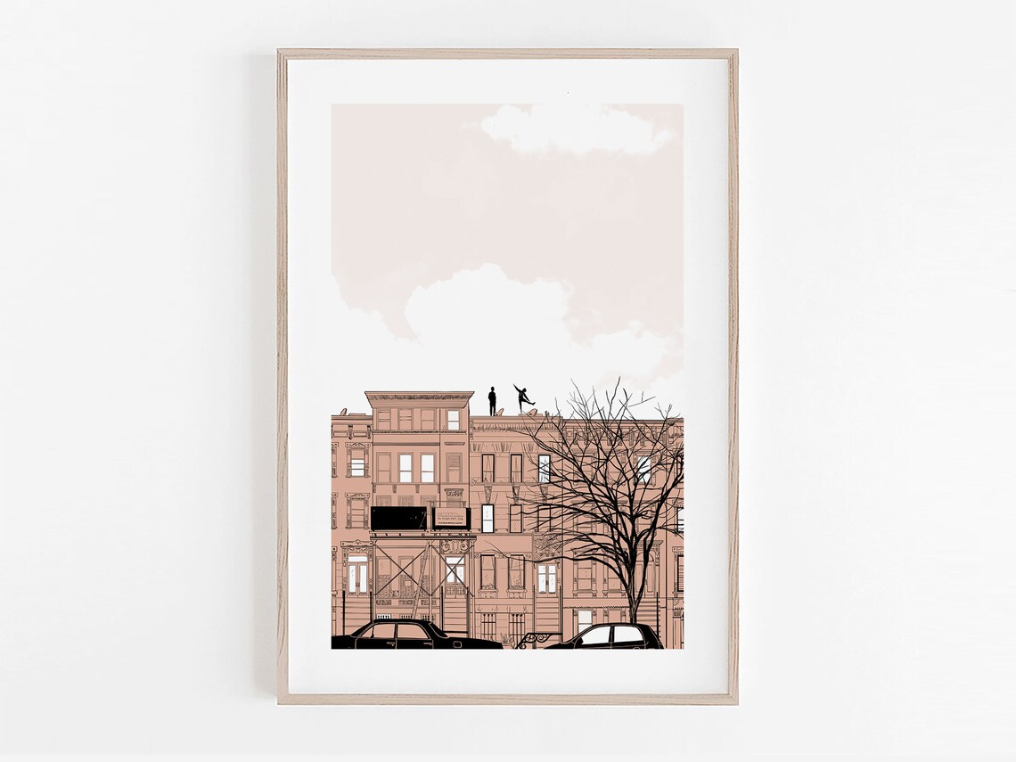 Waiting For Summer Minimalist City Rooftop Art Print