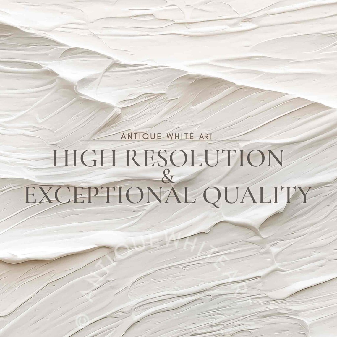 Abstract Minimalist Oil Painting, Neutral Modern Art - Image 3