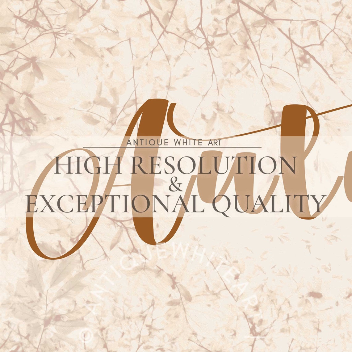 Autumn Script Typography Botanical Fall Season Wall Art Print - Image 4