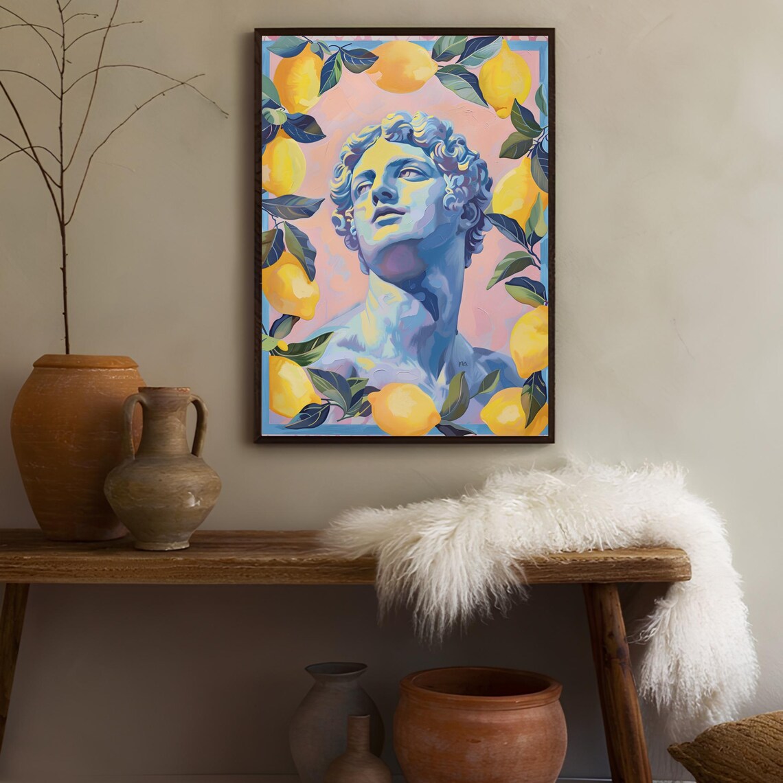 Greek God Print, Matisse-Inspired Colorful Illustration - Image 2
