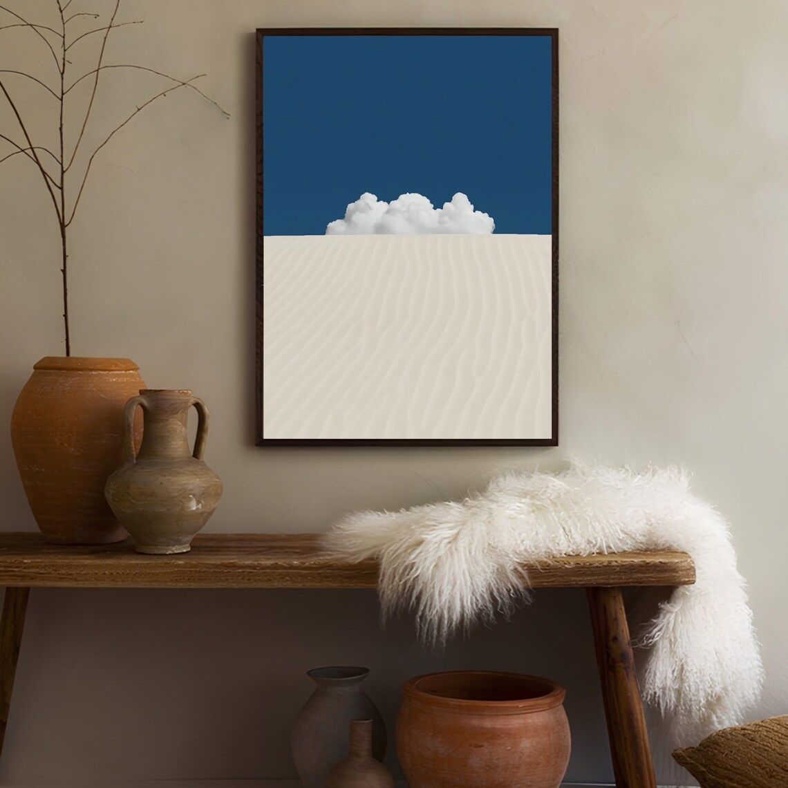 Cloud Print Desert Sky Poster, Maximalist Style - Image 2
