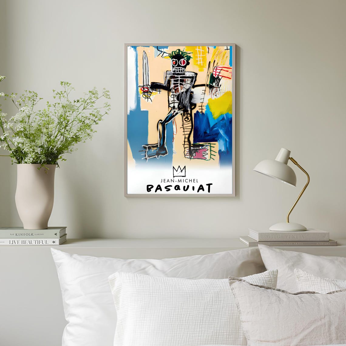 Jean-Michel Basquiat Warrior Skeleton Neo Expressionist Art Poster - Image 2
