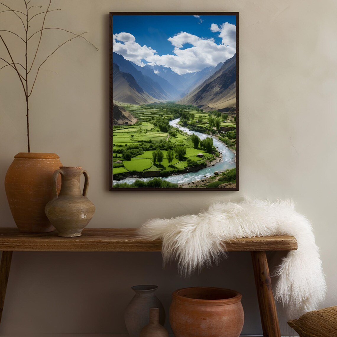 Afghanistan Landscape Poster, Kabul and Panjshir Valley - Image 3