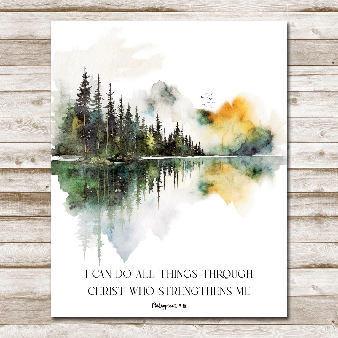 I Can Do All Things Through Christ Philippians 4:13 Lake Poster - Image 5