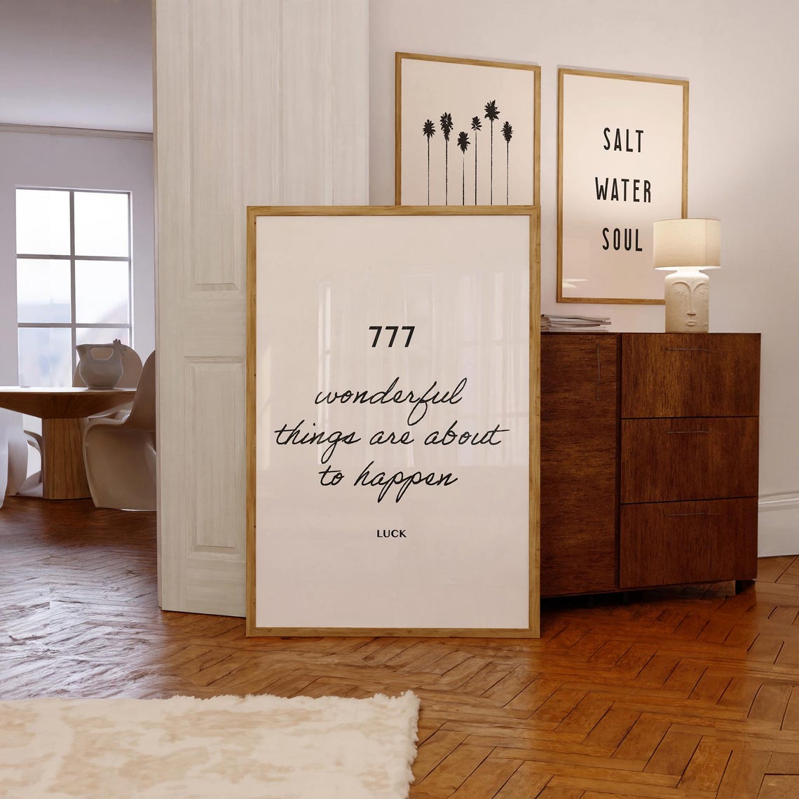 Angel Number 777 Wonderful Things Are About to Happen Luck Poster