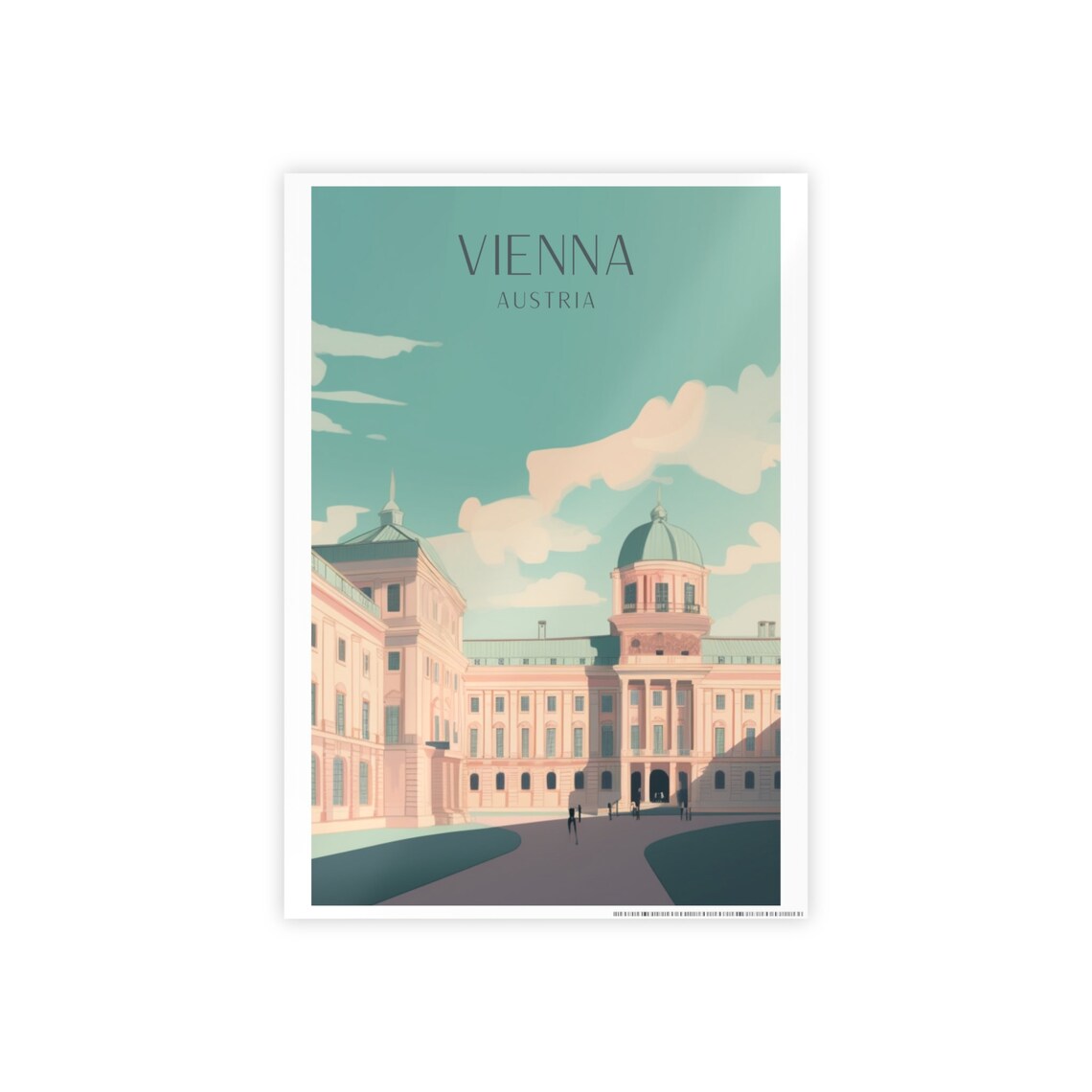 Vienna Art Deco Travel Poster, Hofburg Palace - Image 4