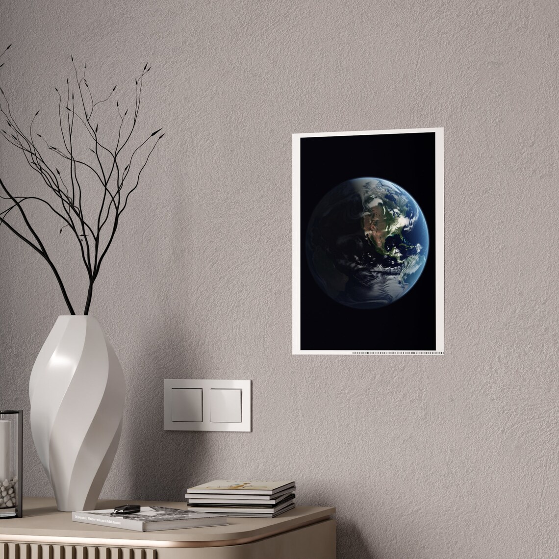 Earth Poster, Celestial Space Decor Gift - Image 2