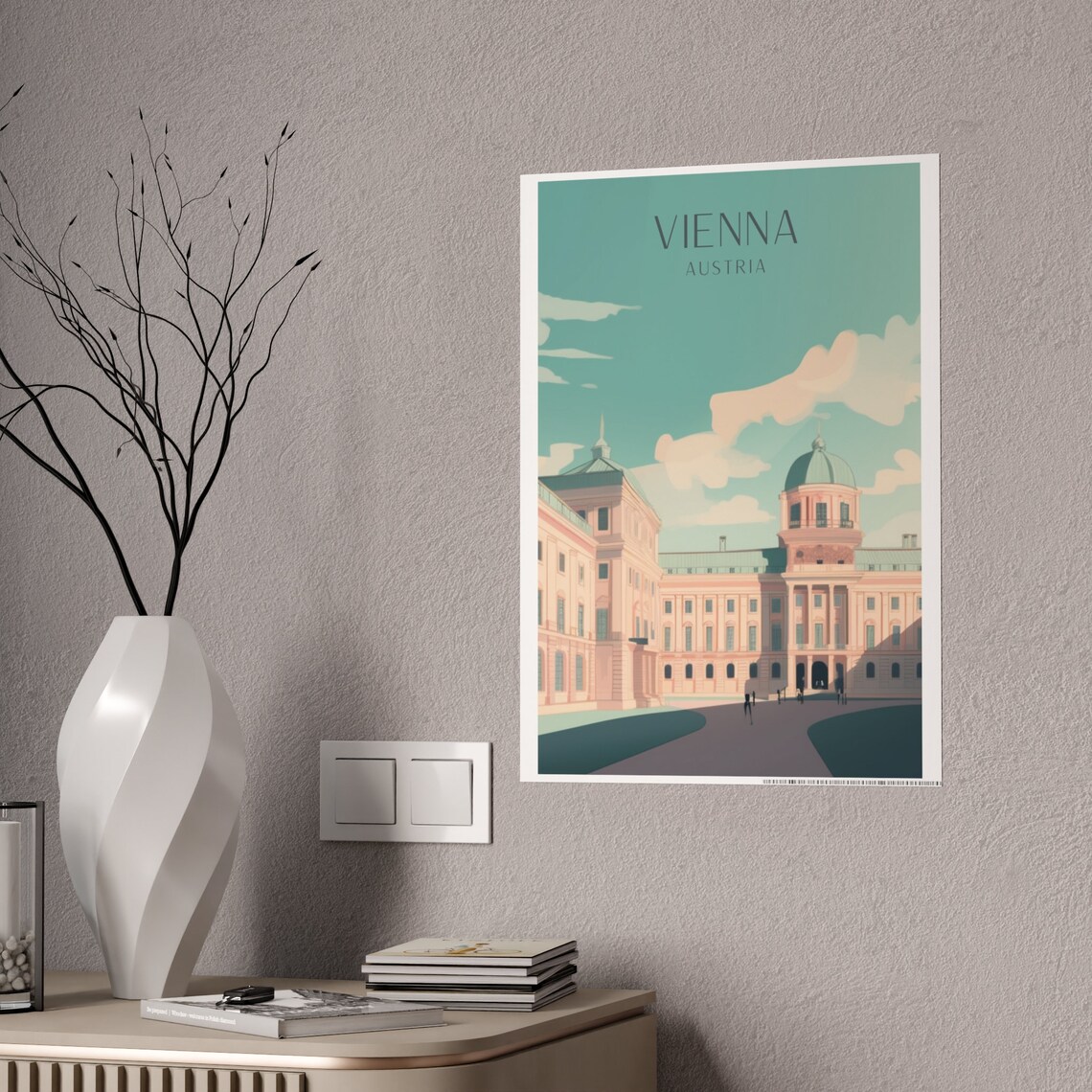 Vienna Art Deco Travel Poster, Hofburg Palace - Image 5