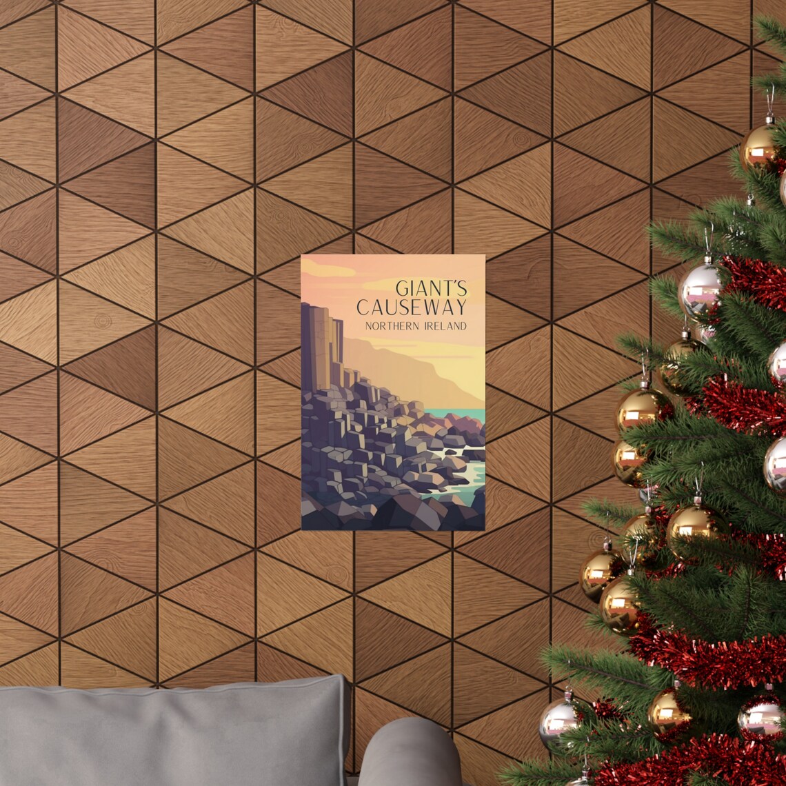 Giants Causeway Travel Poster, England Gift Print - Image 4