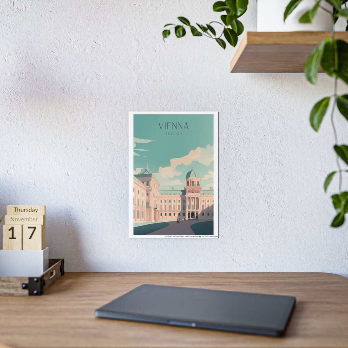 Vienna Art Deco Travel Poster, Hofburg Palace - Image 3