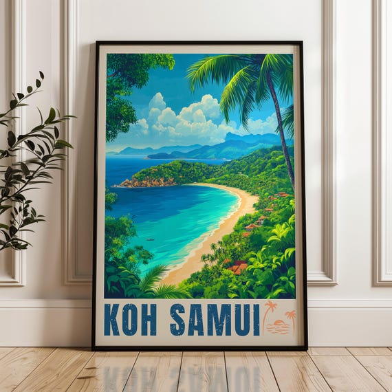 Koh Samui - Vintage Travel Poster