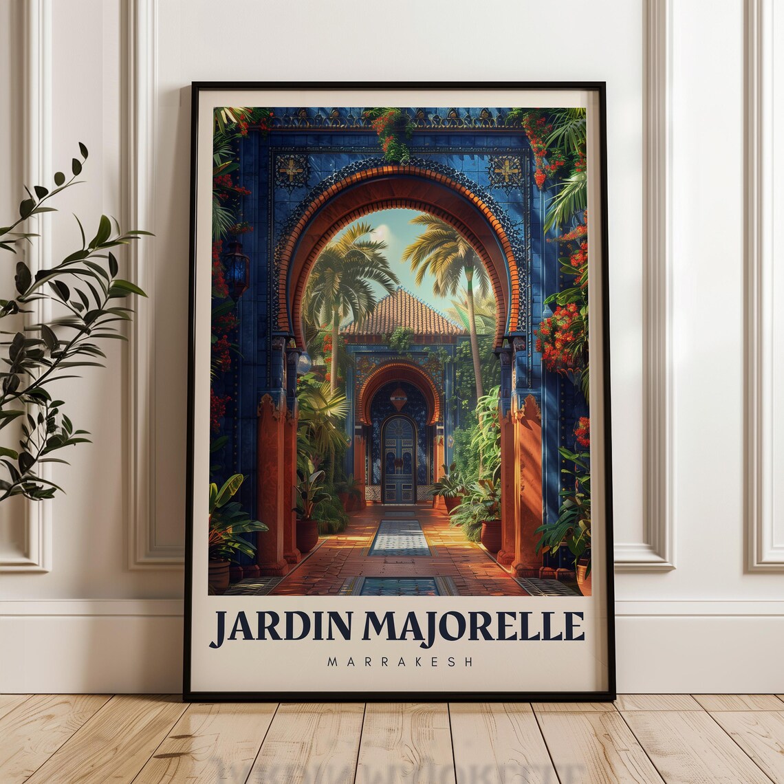 Jardin Majorelle Morocco Travel Poster Art Print
