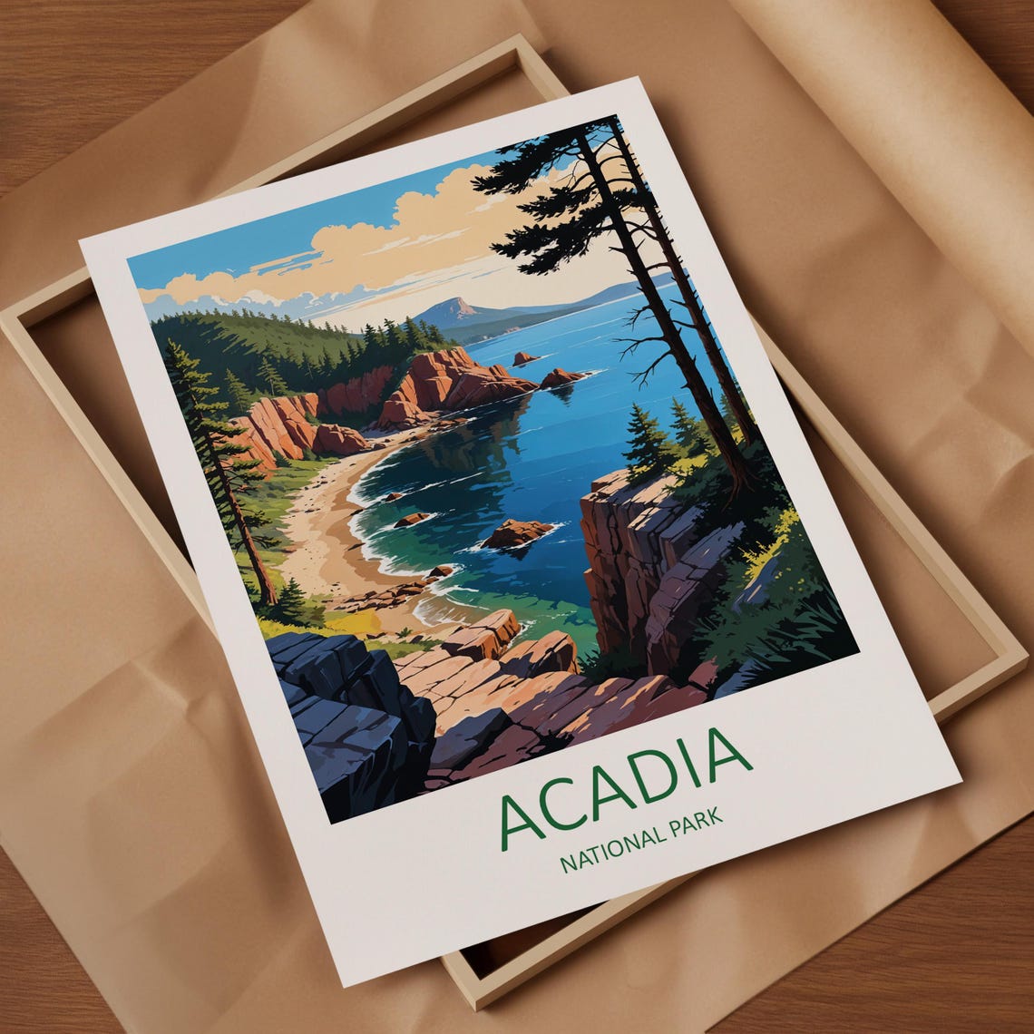 Acadia National Park Rocky Coast Maine Cliffs Ocean View Poster - Image 4