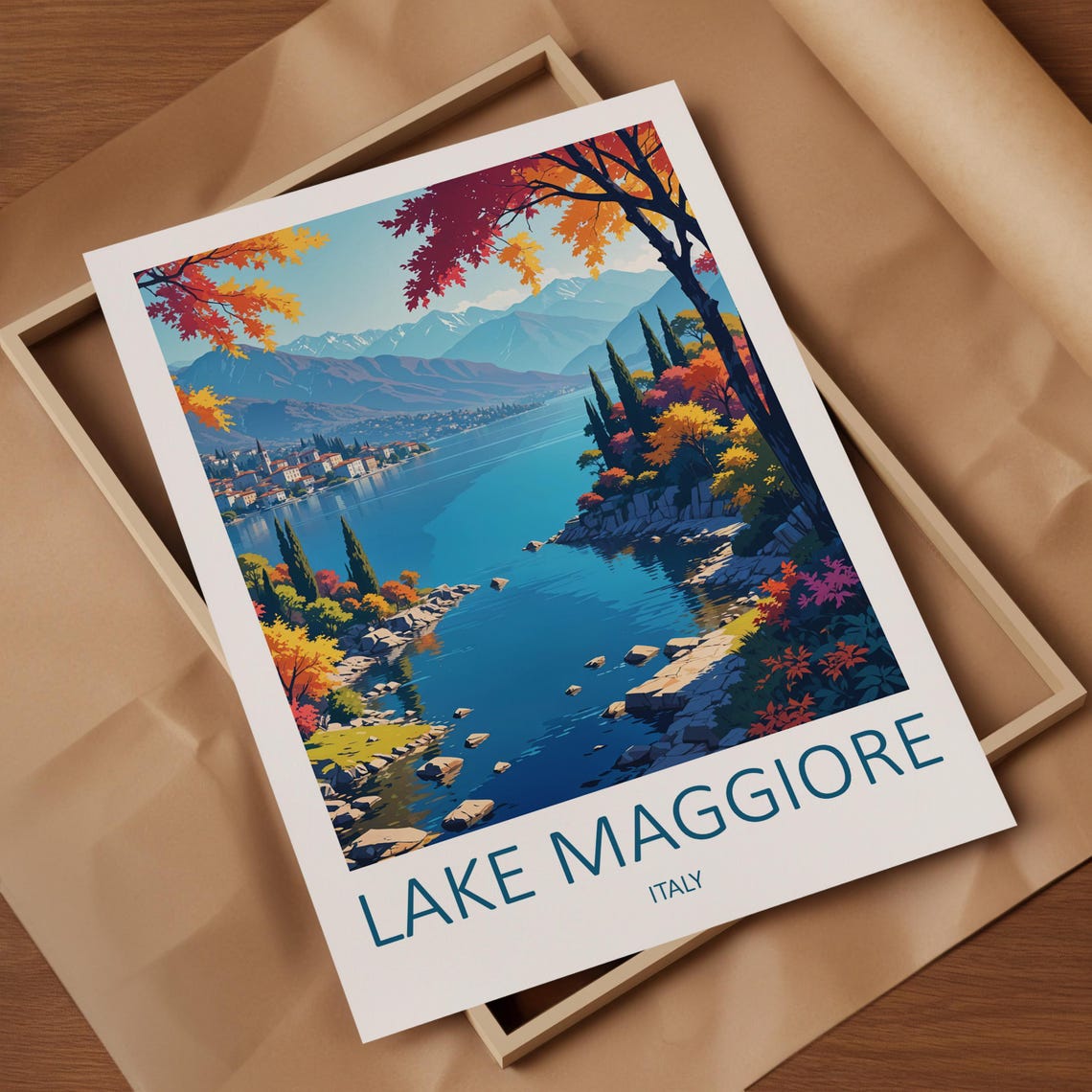 Lake Maggiore Print Italy Print Italy Wall Art Italy Travel Poster Travel Gift Lake Maggiore Lake Prints Italian Prints Travel Print - Image 4