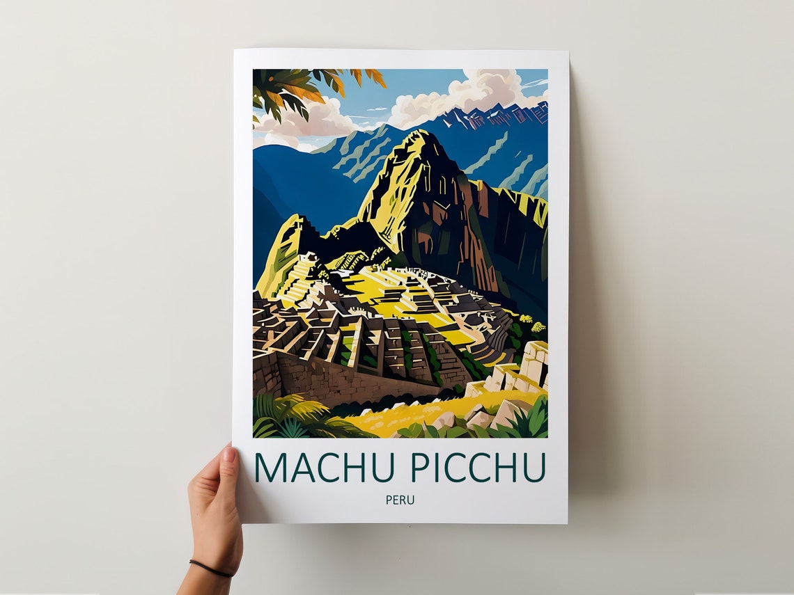 Machu Picchu Peru Ancient Inca Ruins Below Towering Andes Peak Poster - Image 5