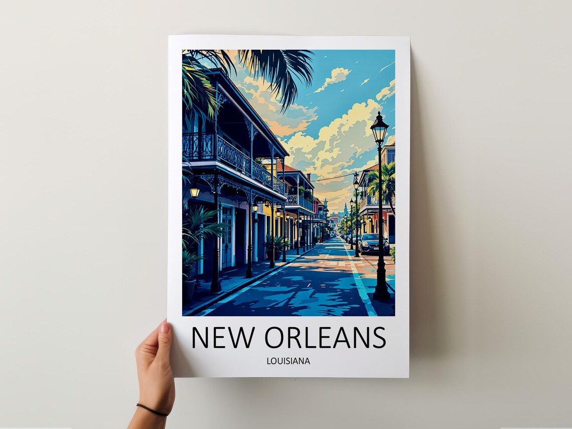 New Orleans Louisiana French Quarter Street With Balconies Poster - Image 6