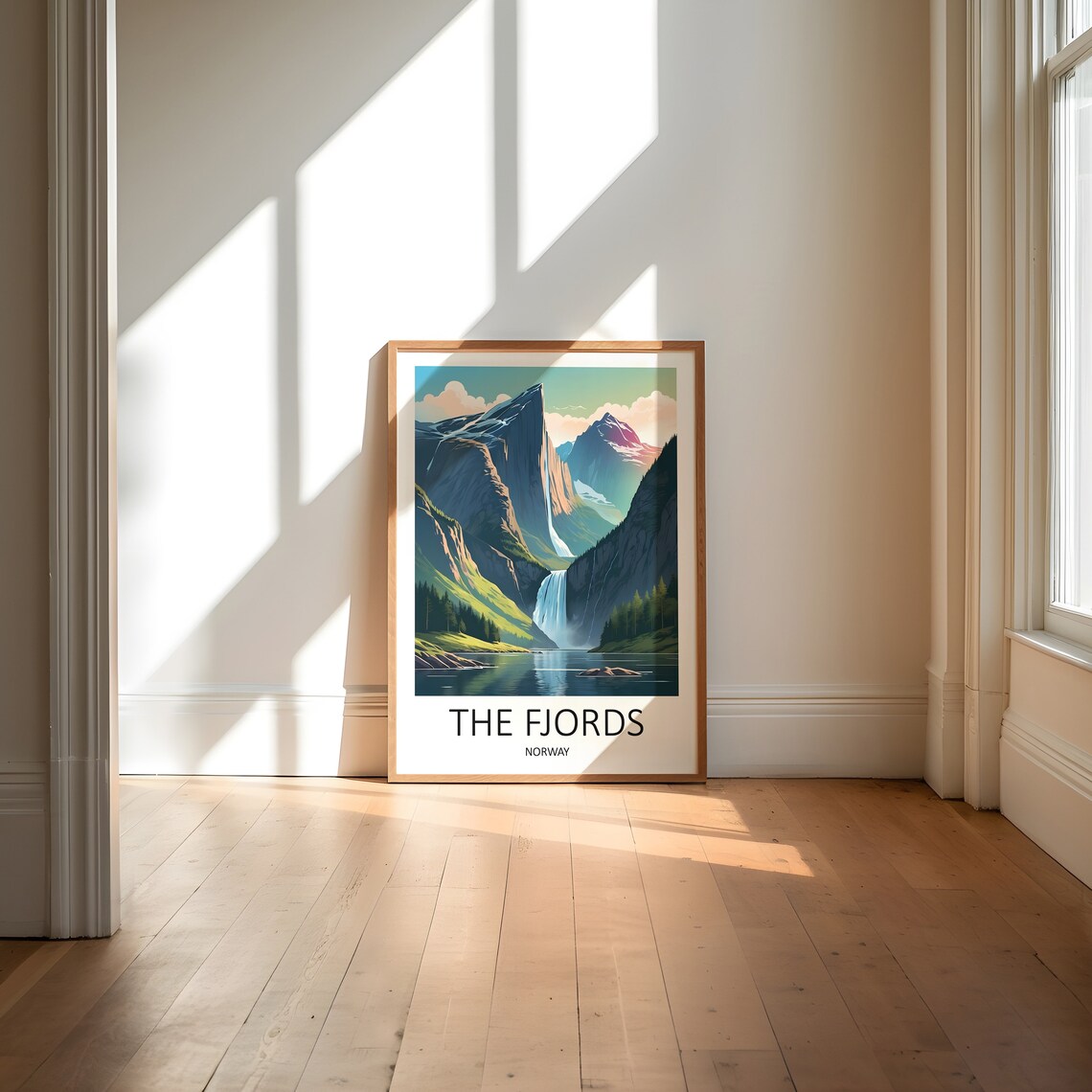 Fjords Print Fjords Poster Fjords Norway Travel Print Norway Print Norway Poster Norwegian Prints Travel Gift Scandinavian Wall Art - Image 6