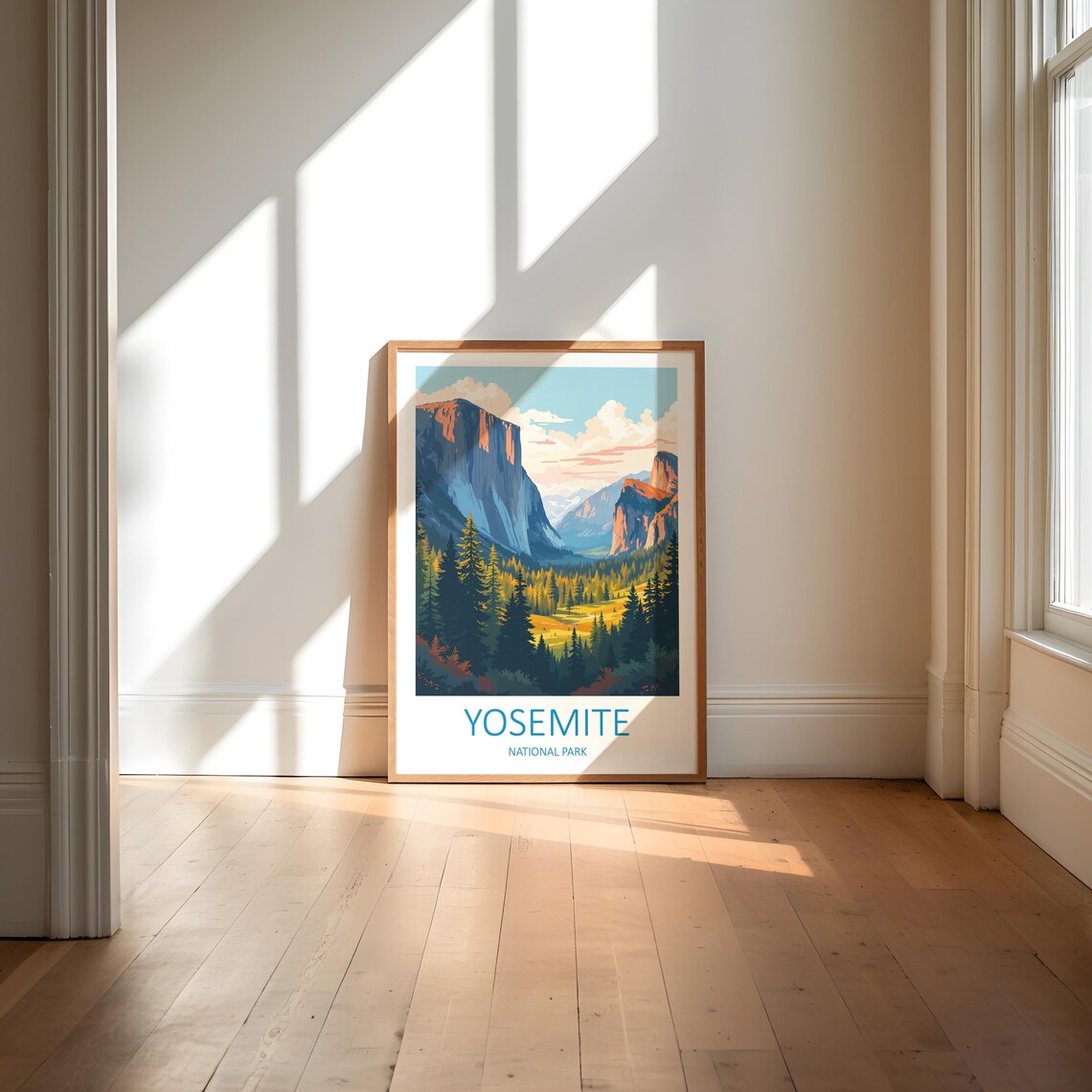Yosemite National Park California Granite Cliffs Meadow View Poster - Image 6