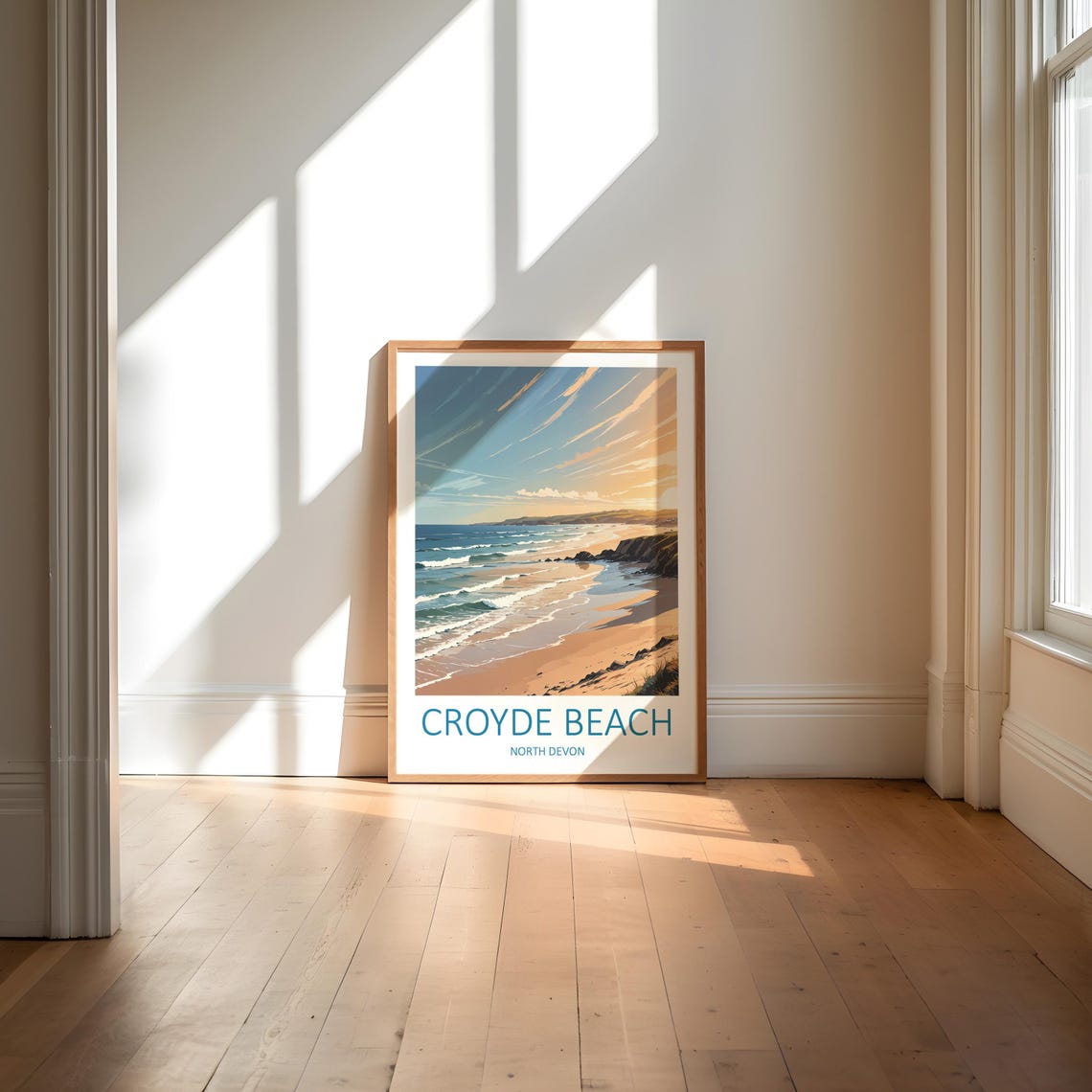 Croyde Beach North Devon England Sunset Surf Beach Scene Poster - Image 6