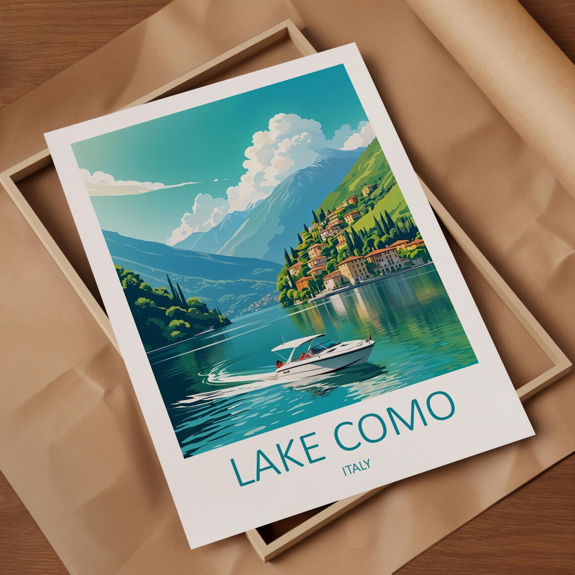 Lake Como Print Lake Como Art Lake Como Poster Italy Wall Art Italy Travel Print Lake Como Italy Italian Prints Italy Poster Print - Image 4