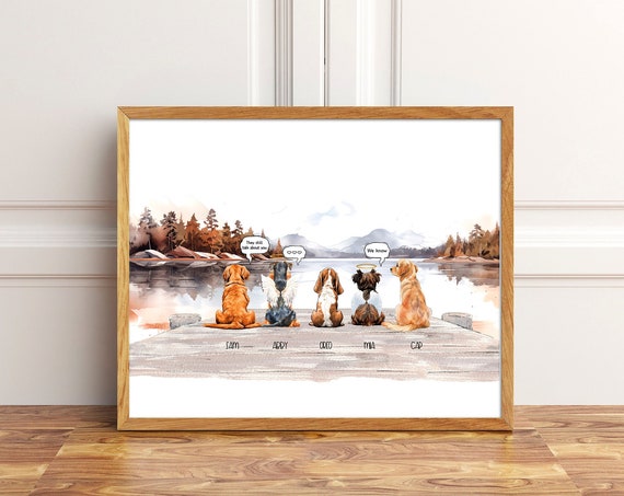 Personalised Dog Cat Memorial Print Rainbow Bridge Pet Custom Portrait Pet Loss Sympathy Remembrance Gift They Still Talk About You