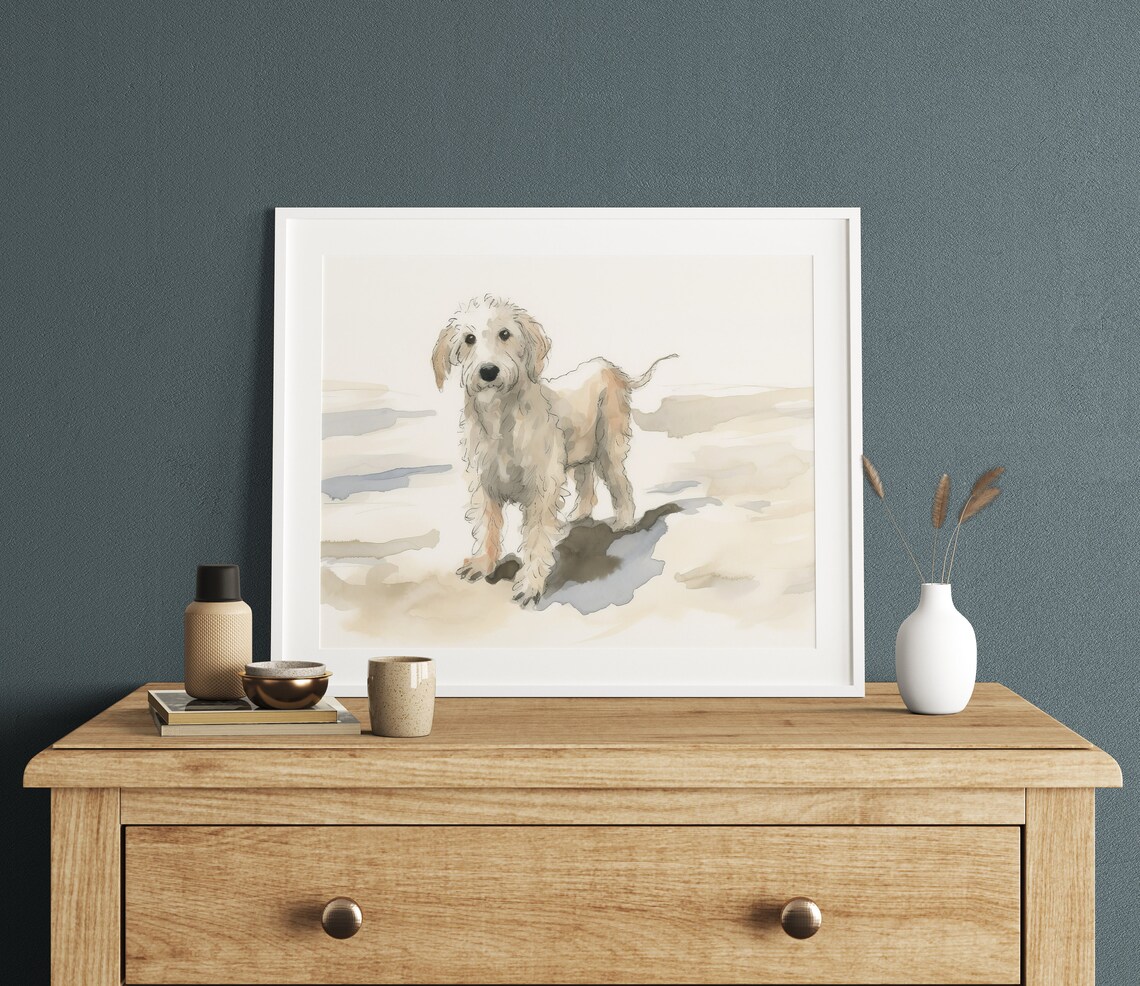 Pale Beach Painting Chic Summer Art Print - Image 3