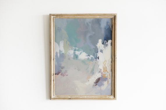 Soft Coastal Abstract Beach Painting No. 2 Art Print