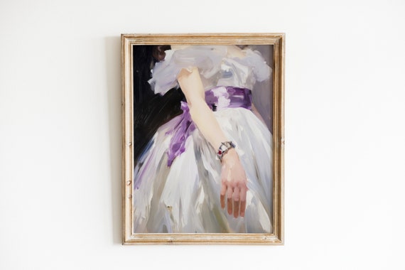 Purple Princess Print, Victorian Royalcore Art Print
