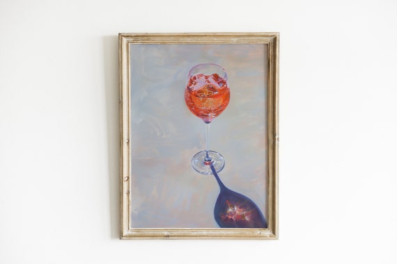 Girly Cocktail Poster, Y2K Bar Cart Decor