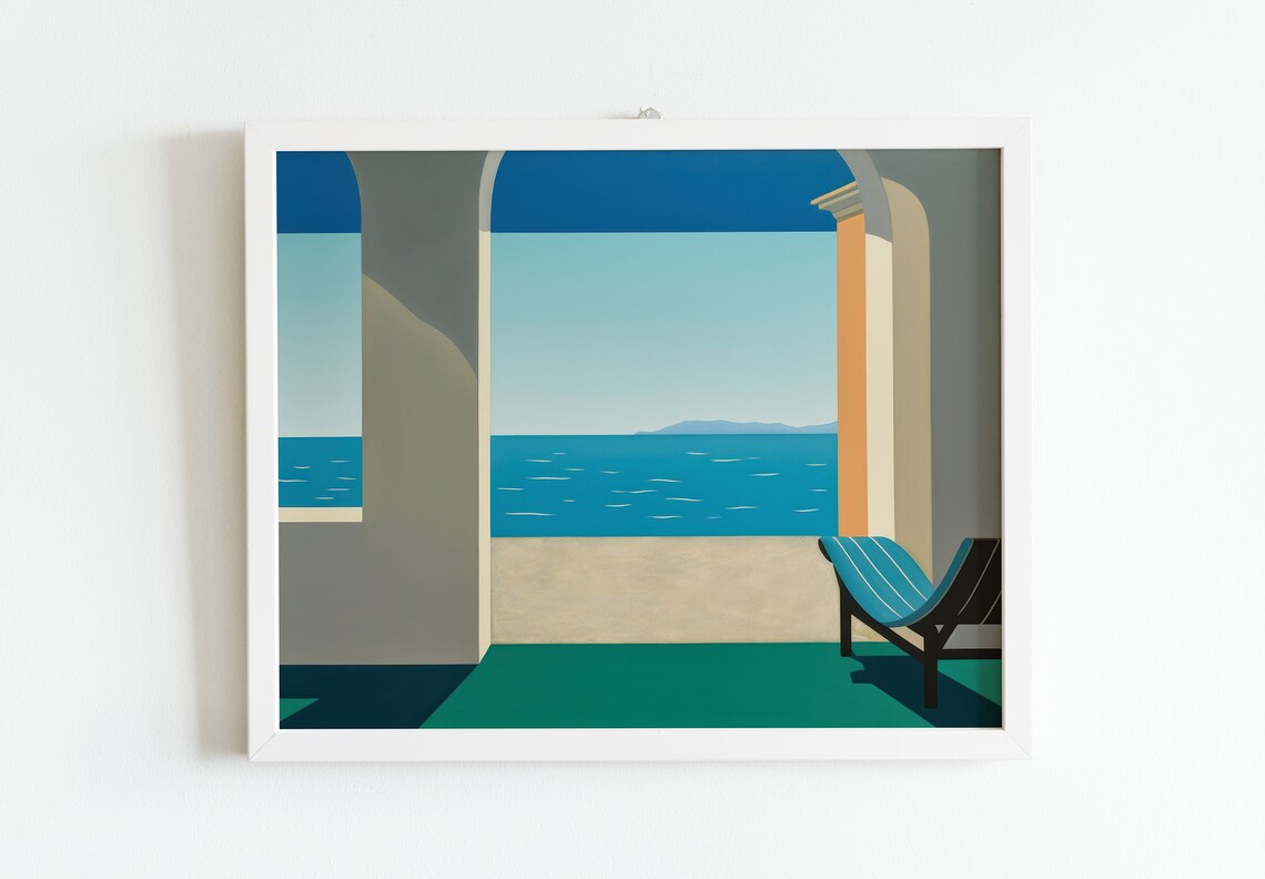 Modern Ocean Print, Contemporary Coastal Art - Image 2