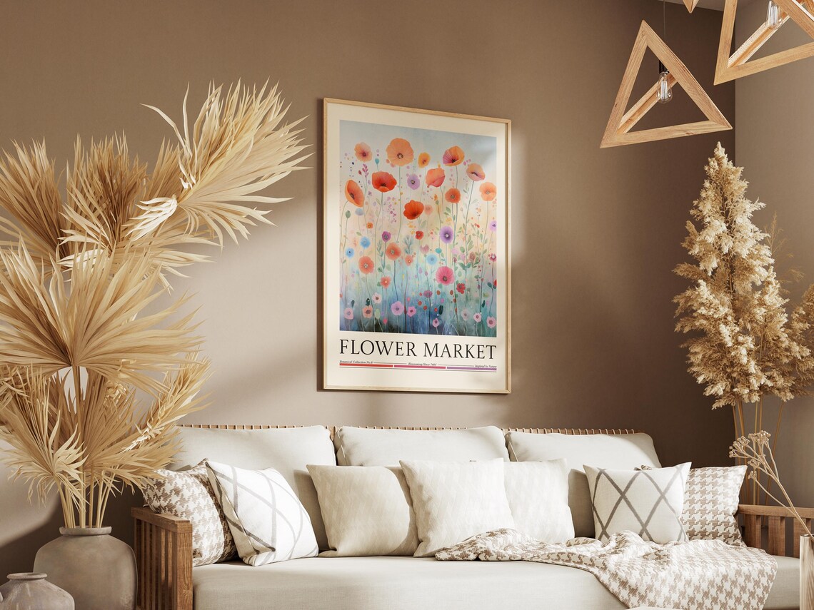 Flower Market Poster, Modern Abstract Floral - Image 6