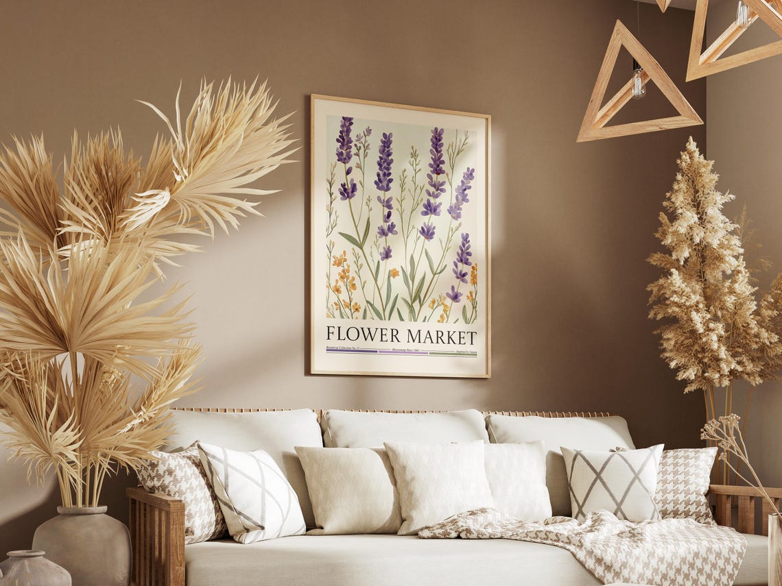 Lavender Flower Market, Modern Abstract Floral Poster - Image 6