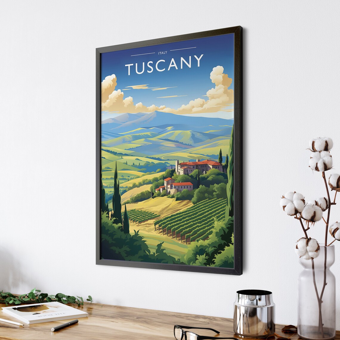 Tuscany Travel Poster, Italy Travel Art Print - Image 4