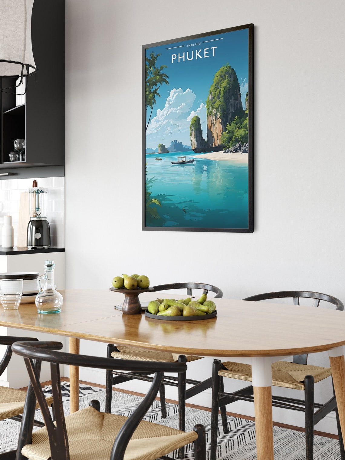 Phuket Thailand Limestone Cliffs Turquoise Bay Travel Poster - Image 6