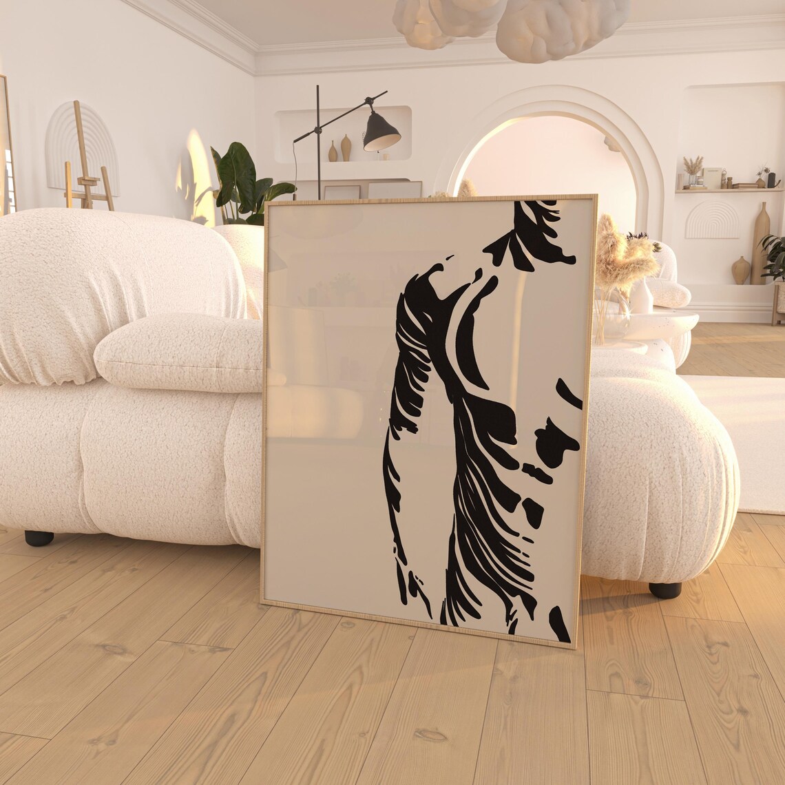 Man Figure Male Silhouette Art Print, Modern Abstract