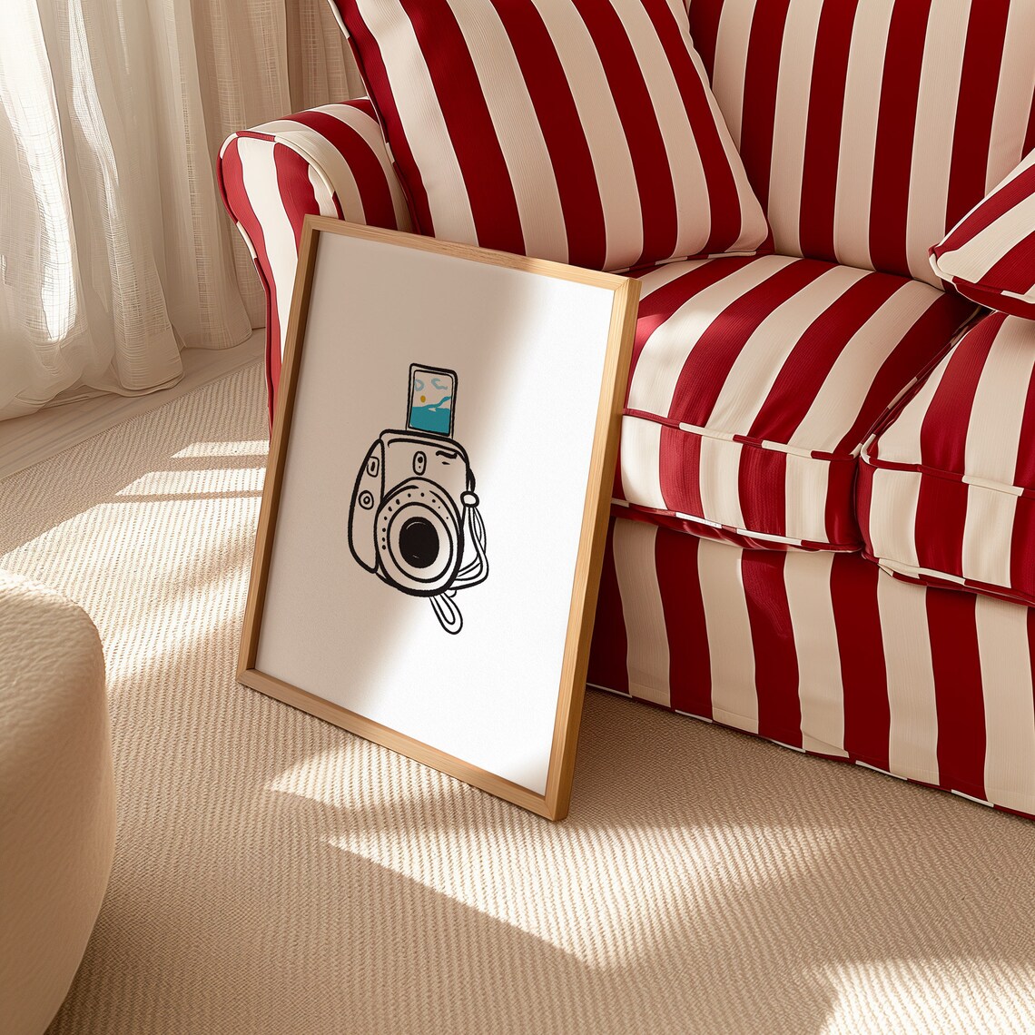 Camera Art Print, Minimal Abstract Landscape - Image 4