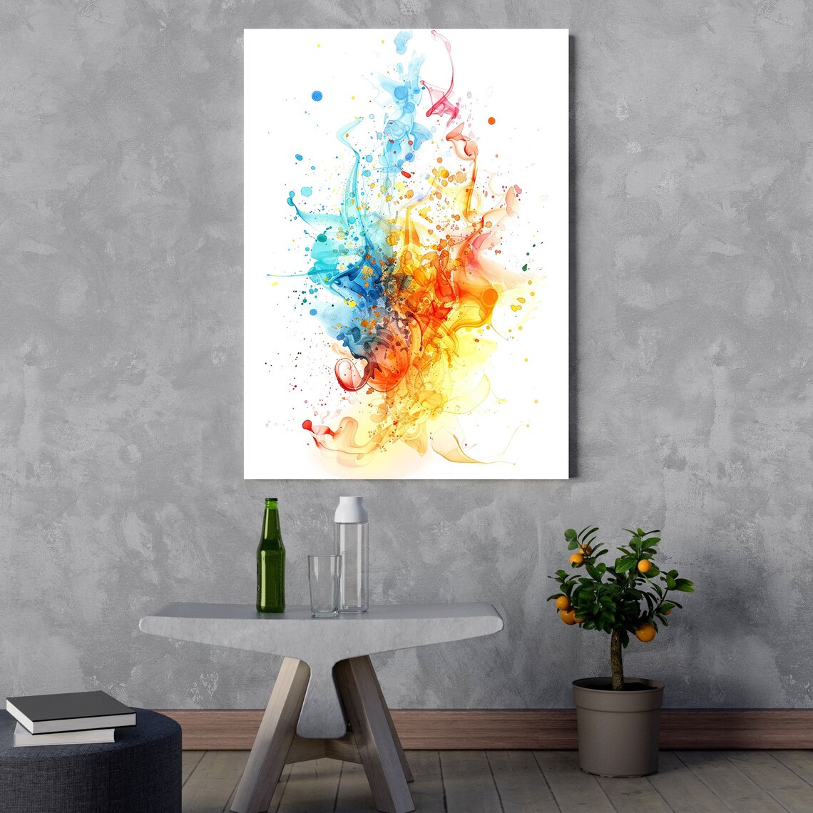 Abstract Fractal and Watercolor Mix Art Print - Image 3