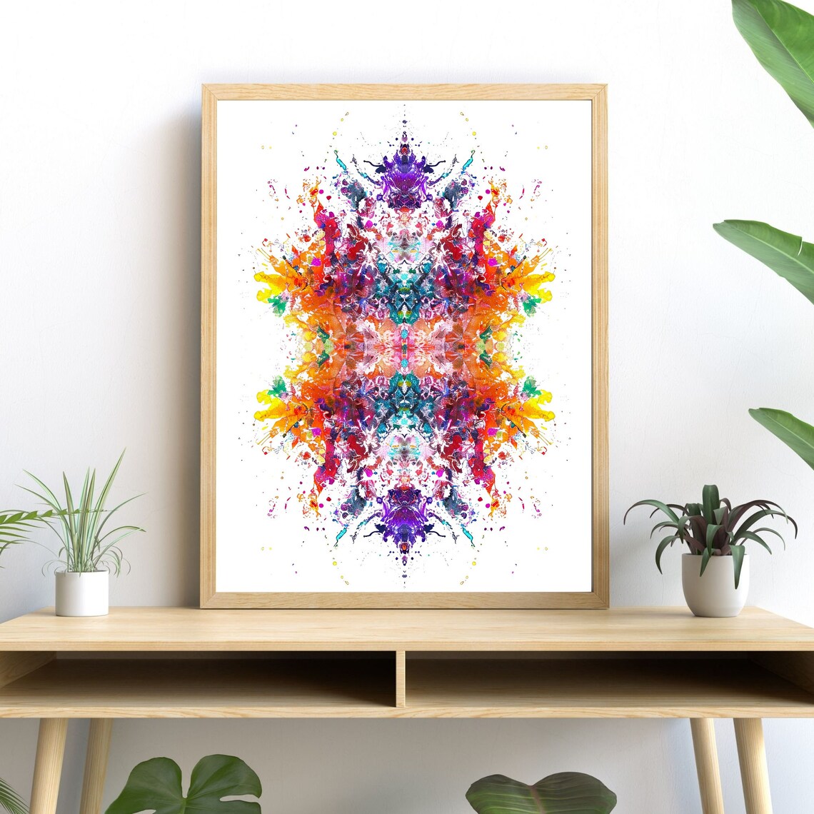 Vibrant Kaleidoscopic Explosion Art Print
