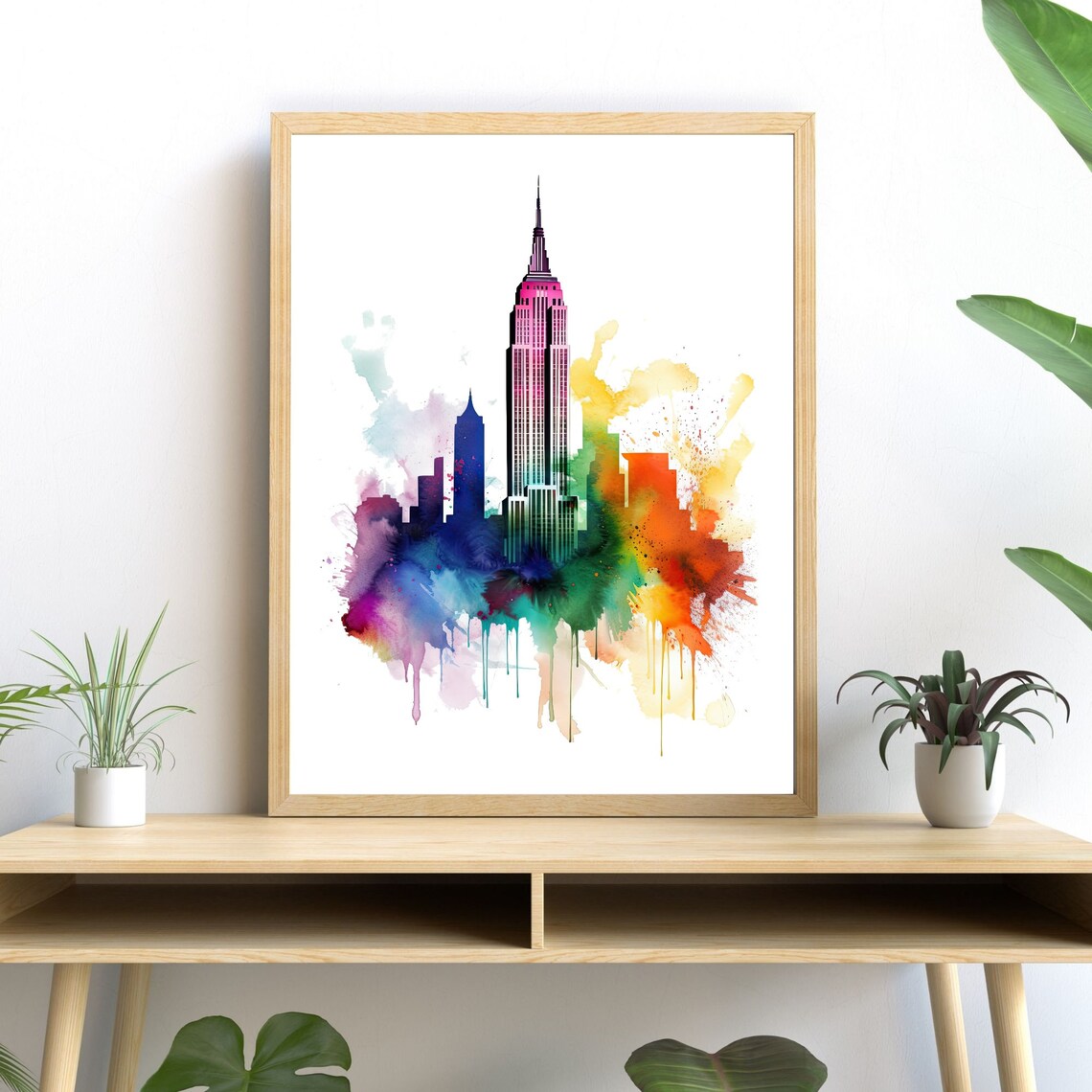 Empire State Building Watercolor Art Print
