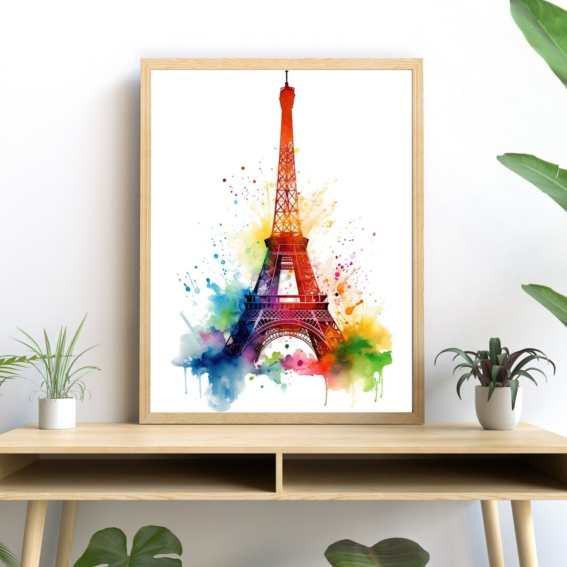 Eiffel Tower Watercolor, Paris Architecture Art Print