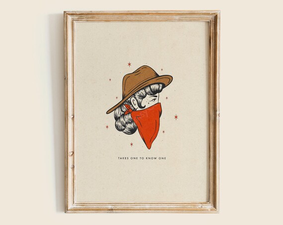 Cowboy Like Me Art Print, Western Home Decor