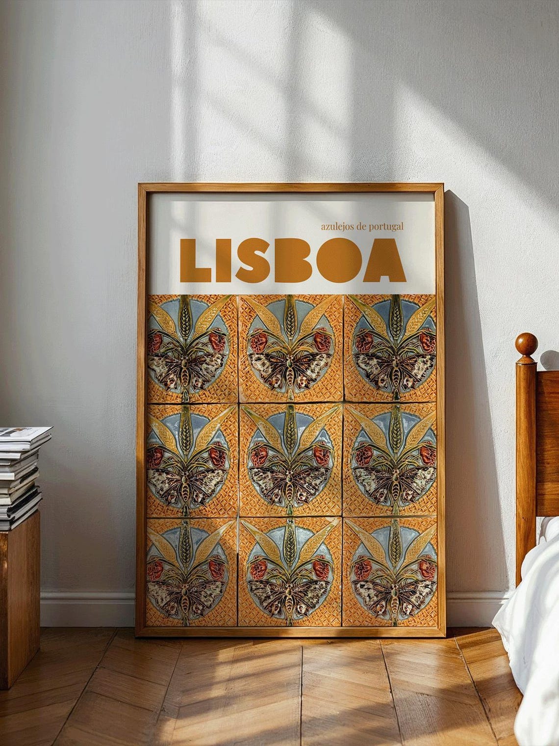 Lisbon Portugal Tile Art Print, Azulejos Travel Photography