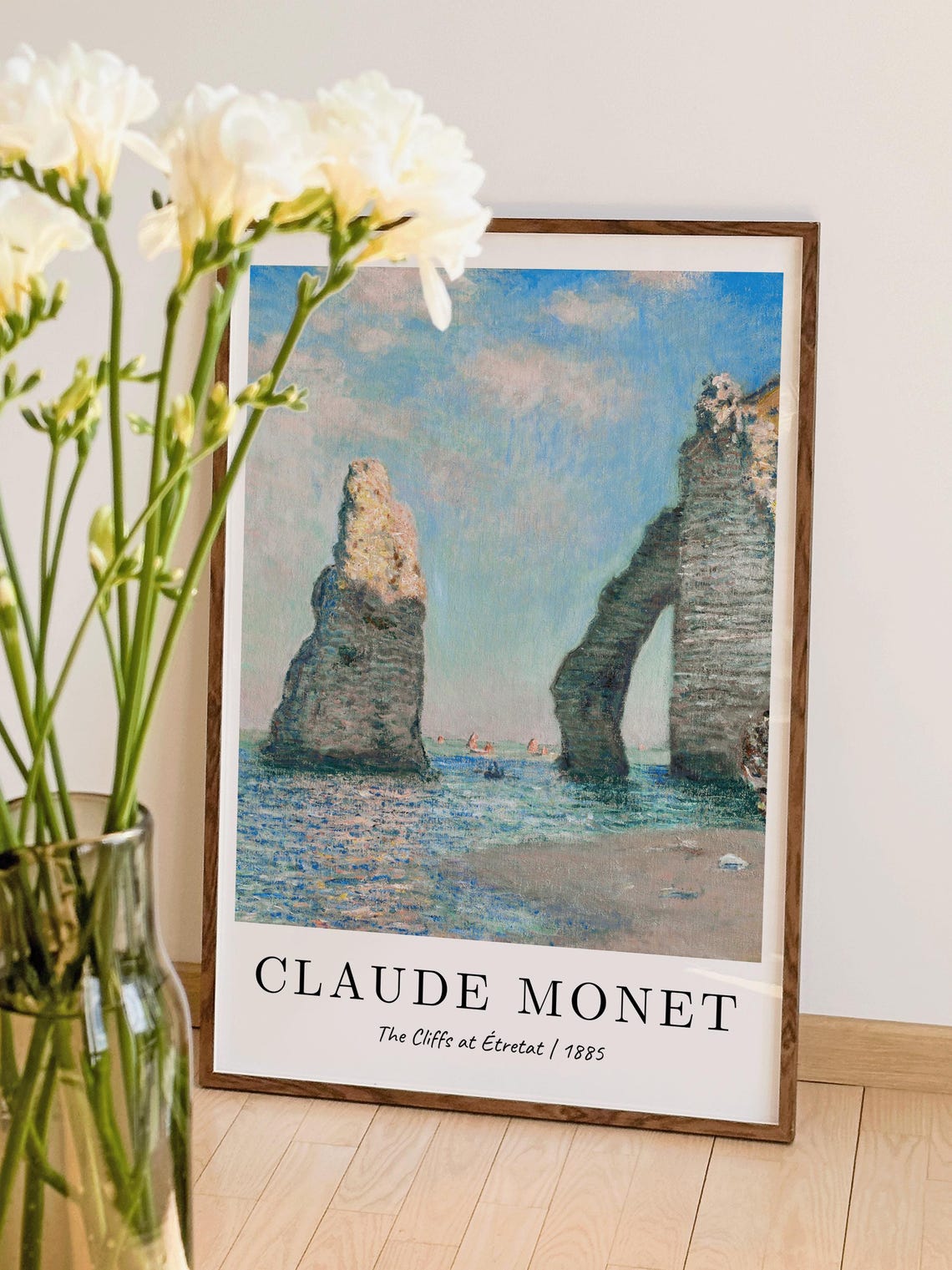 Claude Monet The Cliffs At Tretat, Vintage Poster - Image 3