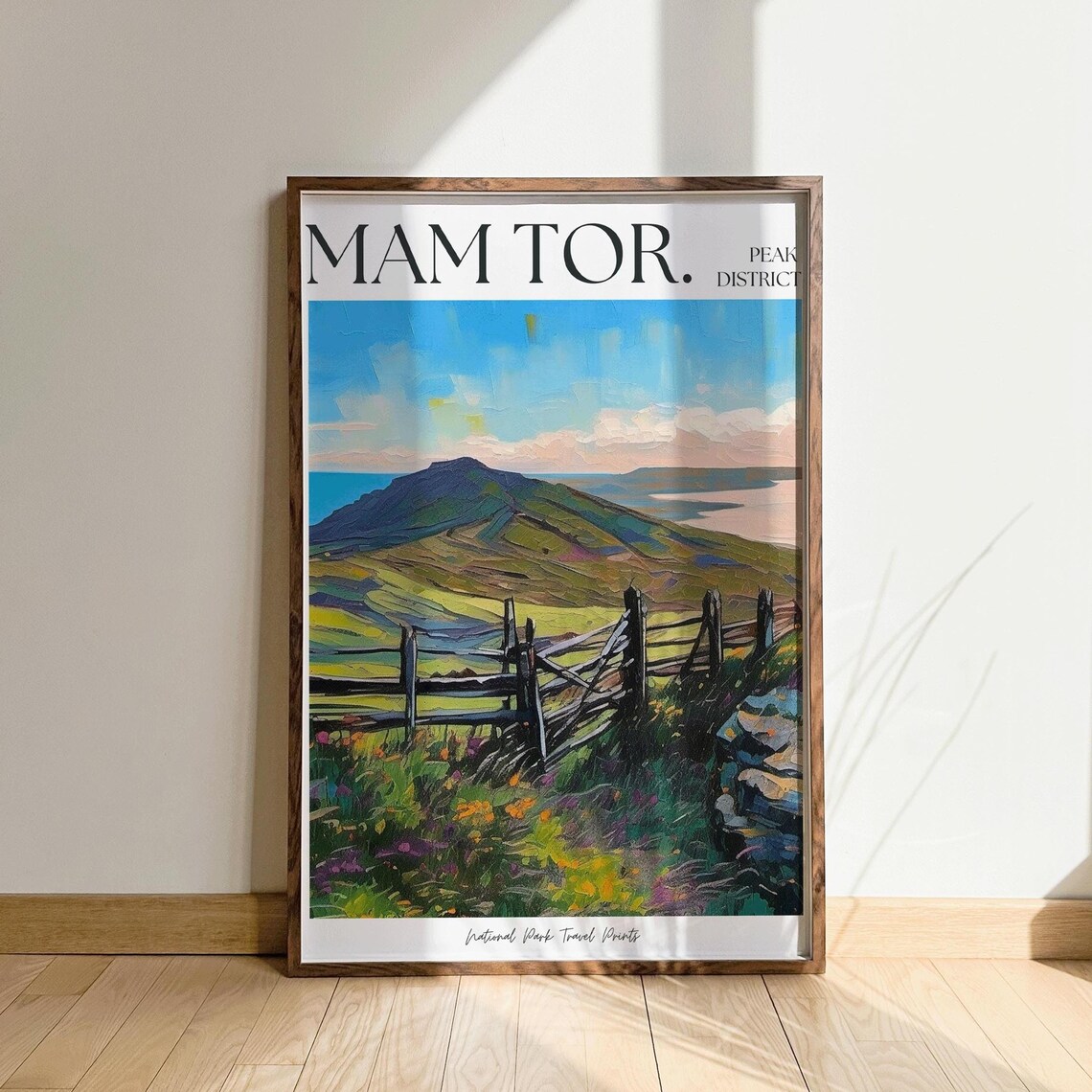 Mam Tor Peak District - Vintage Travel Poster - Image 4