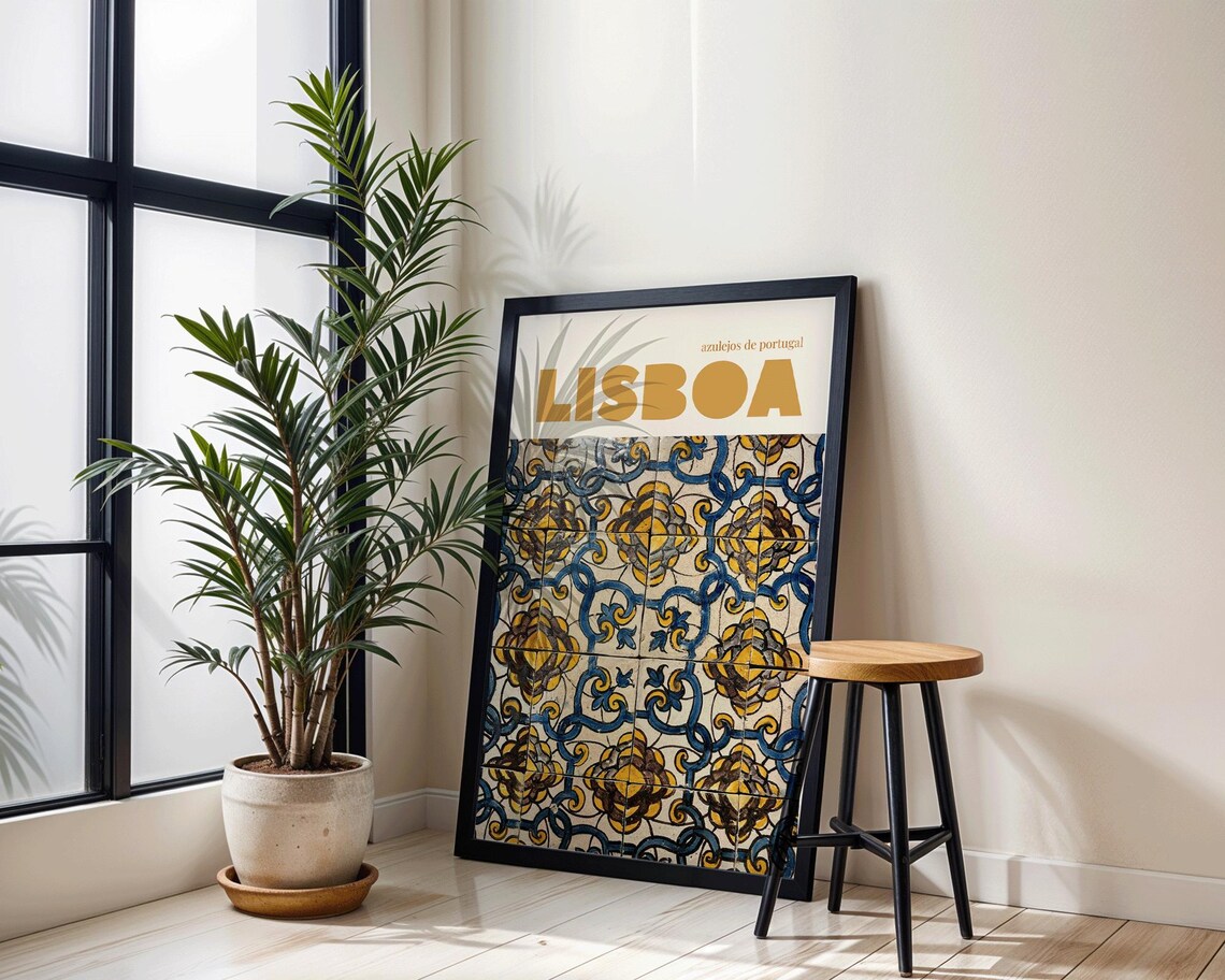 Lisbon Portugal Tile Art Print, Portuguese Azulejos - Image 4