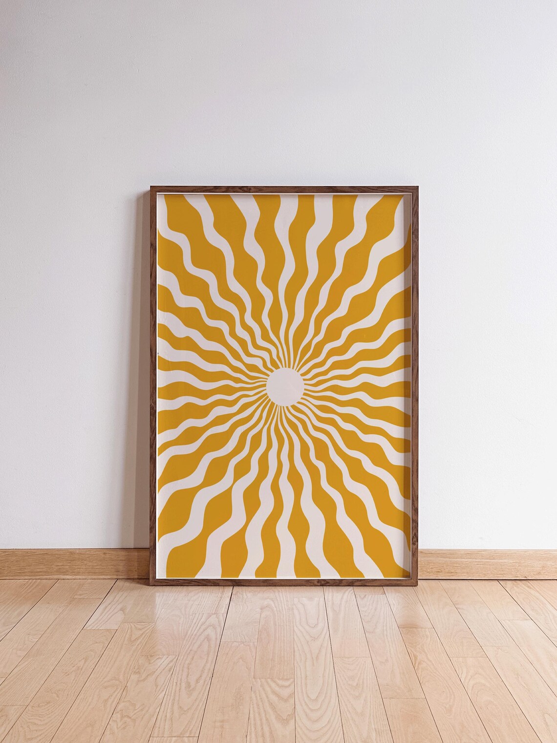 Boho Sun Wall Art, Retro Nature Art Print - Image 3