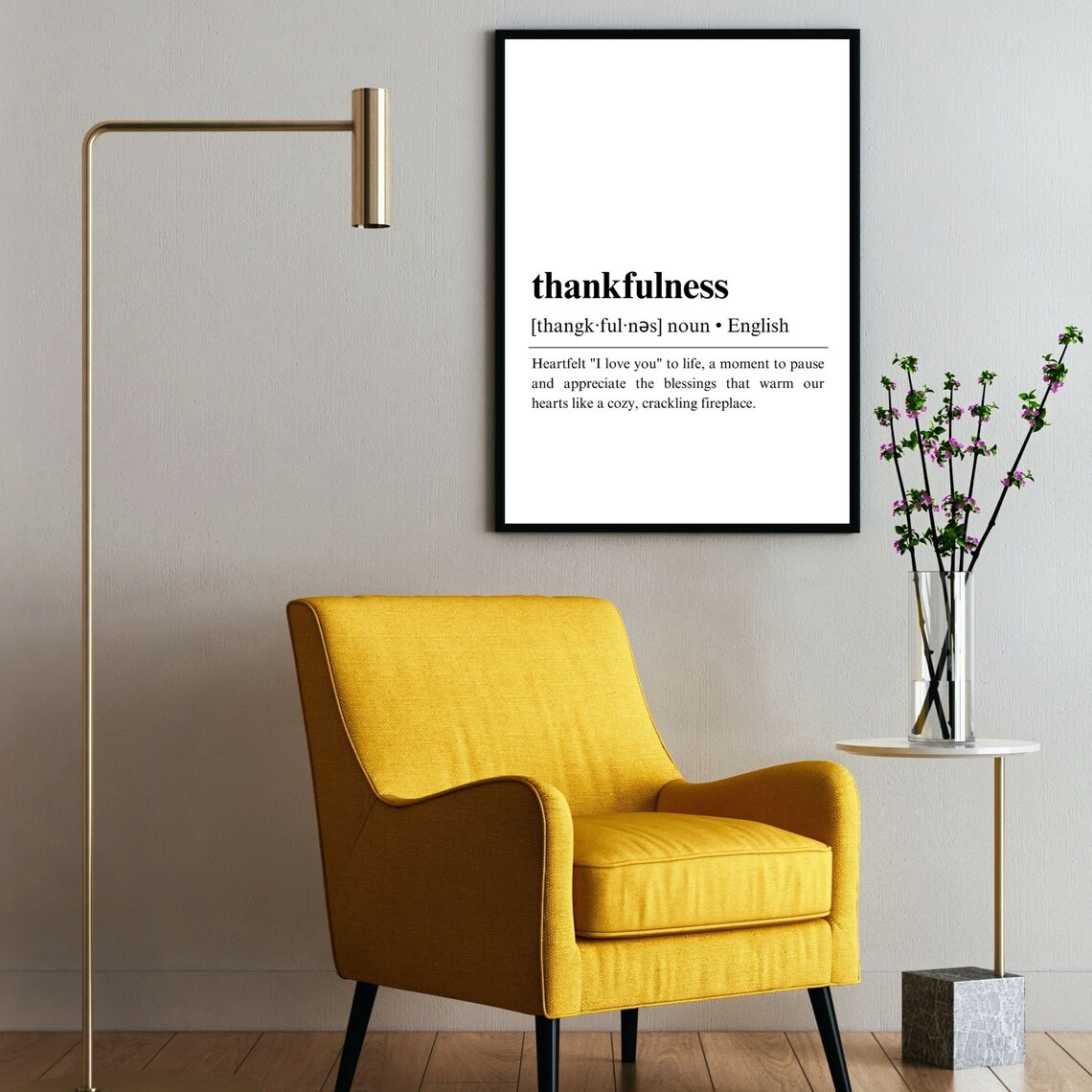 Thankfulness Definition Poster, Dictionary Quote Art - Image 2