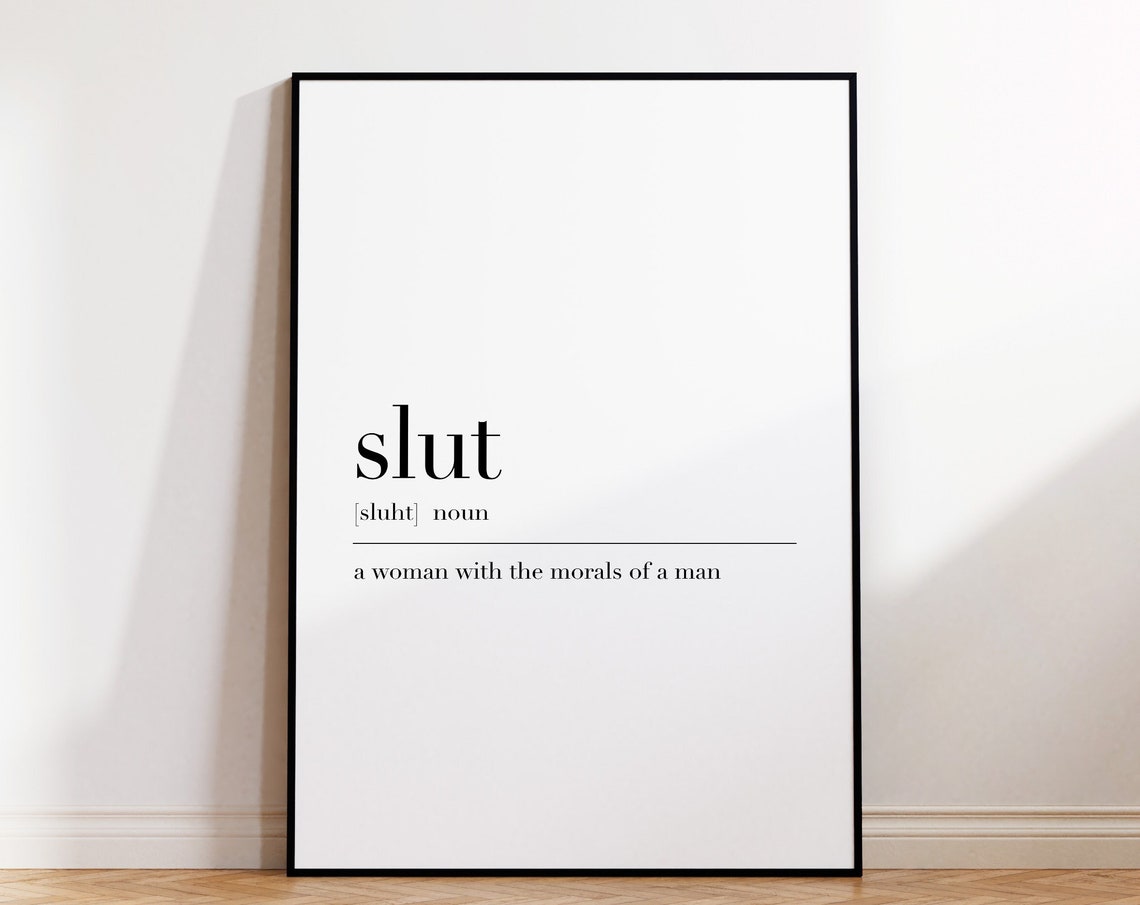 Slut Cheeky Dictionary Redefinition Feminist Typography Quote Poster - Image 4