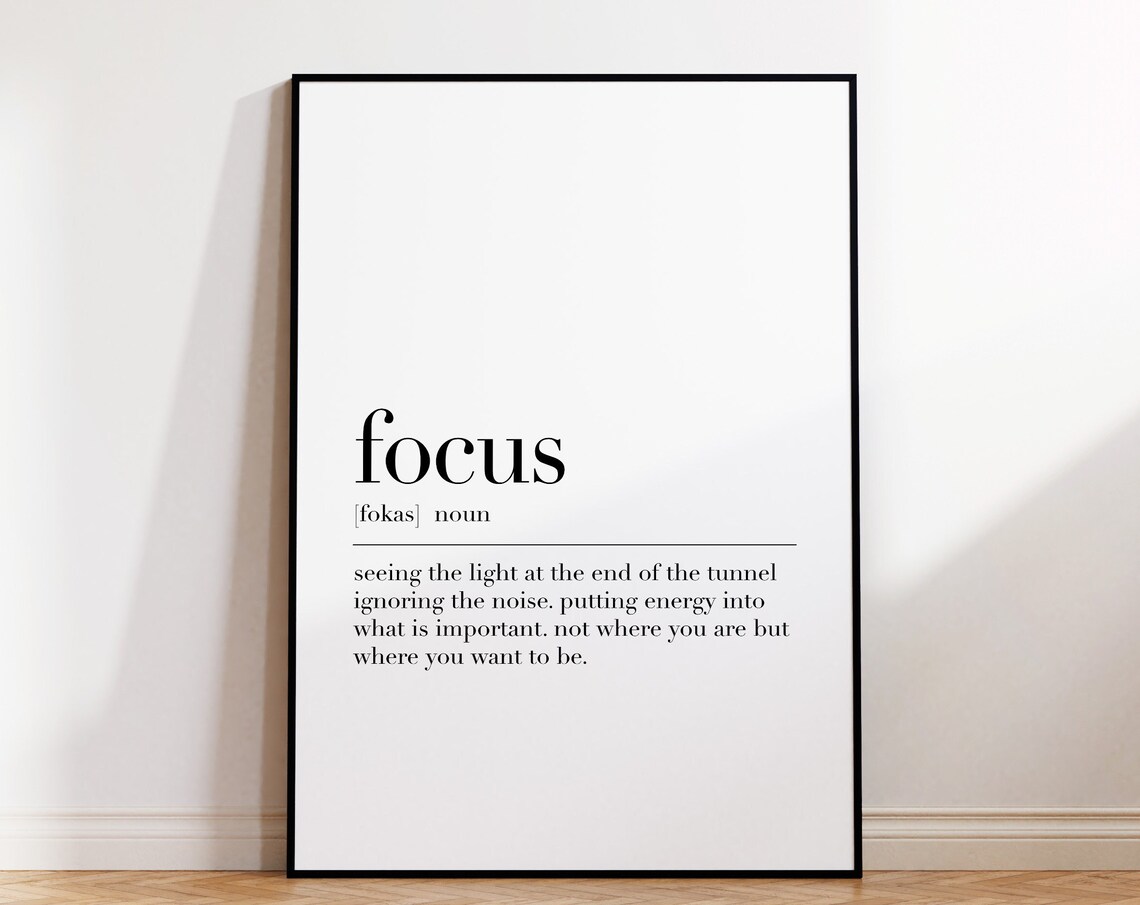 Focus Focus Print Focus Poster Focus Sign Focus Wall Decor Focus Definition Print Focus Gifts Focus Wall Art Poster - Image 4